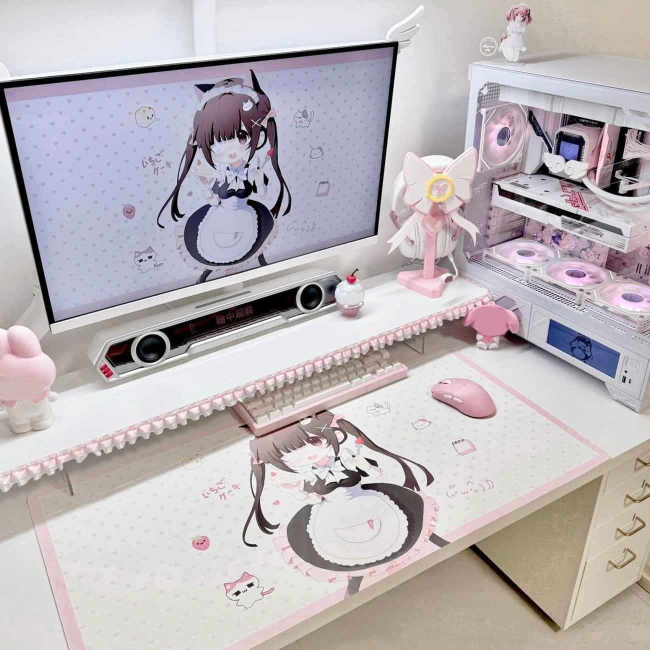 แผ่นรองโต๊ะหนัง PU ลายสาวเมดอน - Leather Desk Pad บทวิจารณ์และราคา