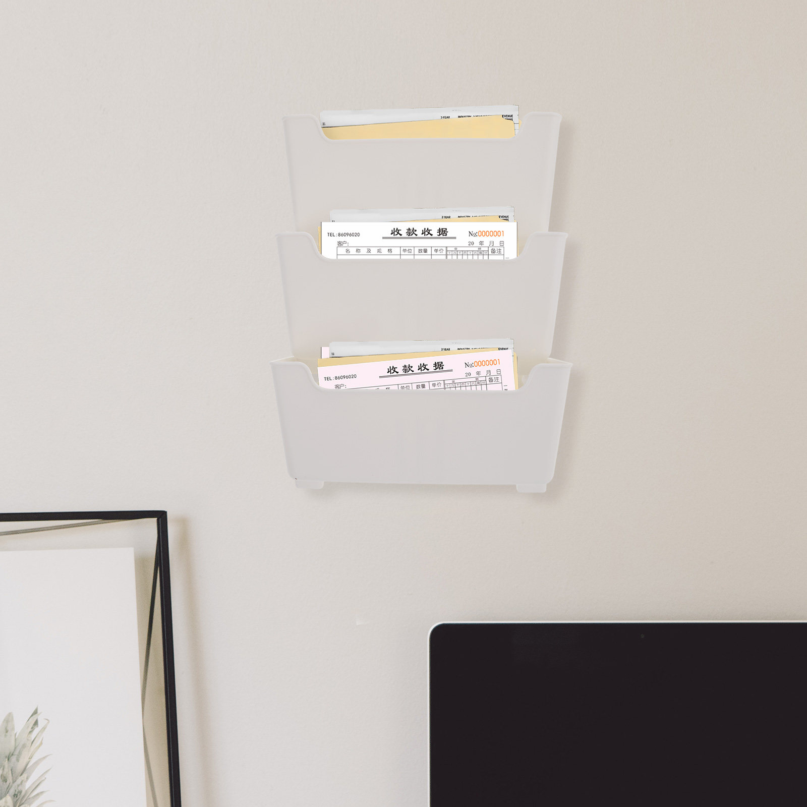 1 ชุด ที่จัดระเบียบเอกสารติดผน - Magazine Holder Rack บทวิจารณ์และราคา